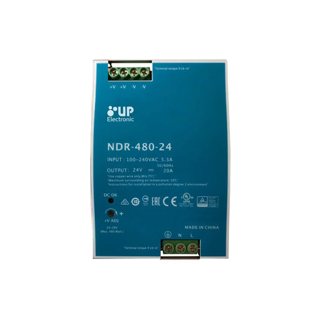 Fonte para Trilho DIN 100-240VAC 24V/20A – UP Electronic — foto 2