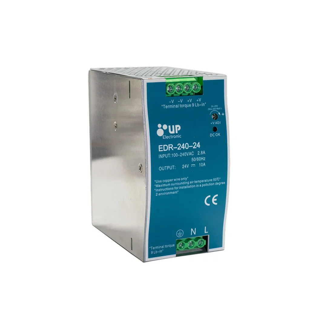 Fonte para Trilho DIN 100-240VAC 24V/10A – UP Electronic — foto 1