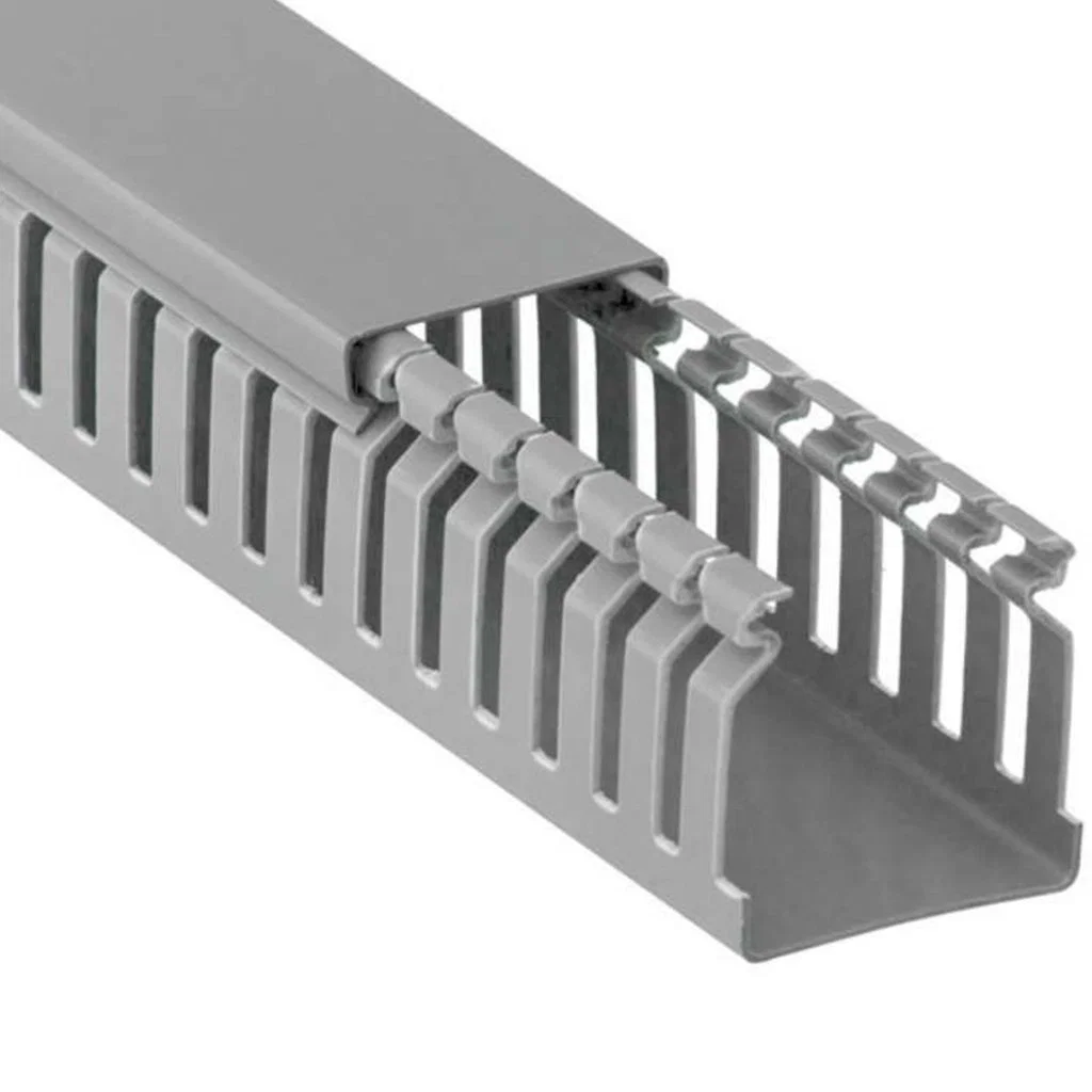 Canaleta Pvc 30X30 Aberta Cinza C/TAMPA 2 Metros UP Electron – UP Electronic — foto 1