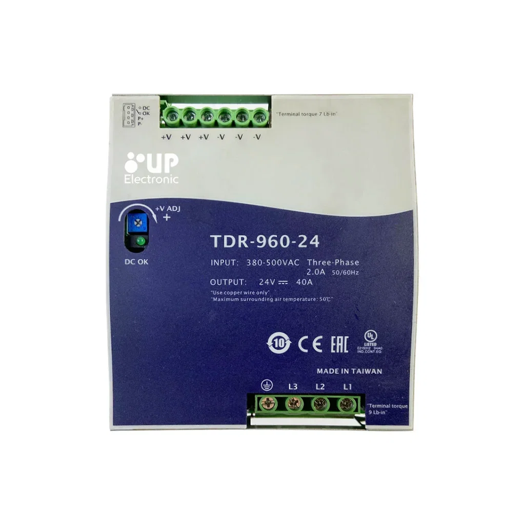 Fonte para Trilho DIN 380-500VAC 24V / 40A Trifasica – UP Electronic — foto 2