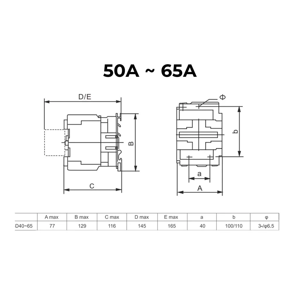 Contatora Blank 65A 1NA+1NF 220V SGC1-D65 – UP Electronic — foto 2