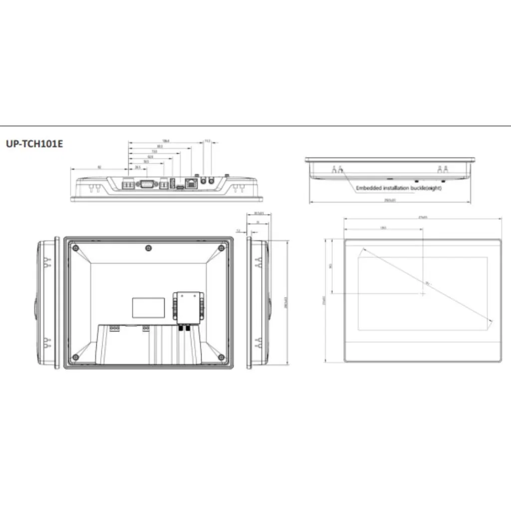 IHM UP FE6400WE-B Tela 10 1024X600 Touch 24VDC 3 Seriais – UP Electronic — foto 4